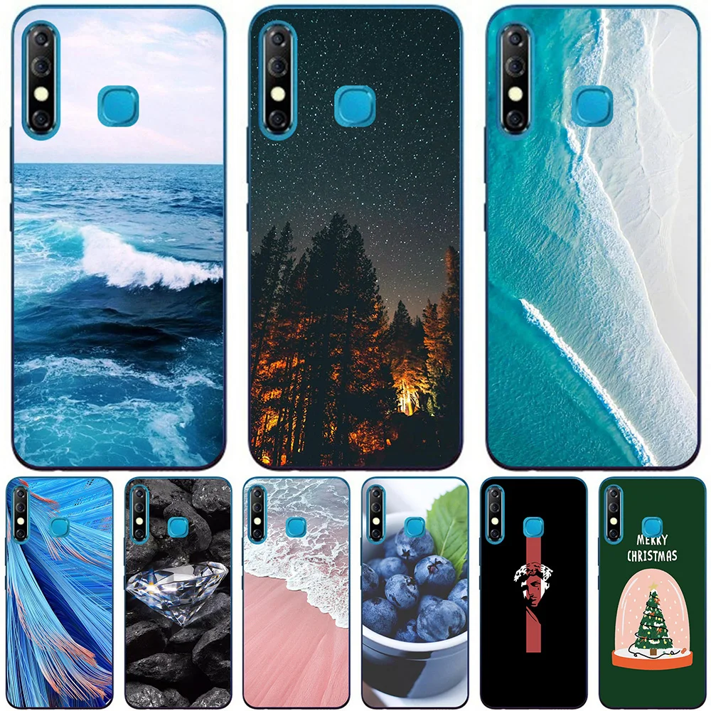 

For Infinix Hot 6 7 Pro 8 X608 X625B X650B Cases Silicone Soft TPU Back Cover Protective Cute Fundas Luxury Coque Bags