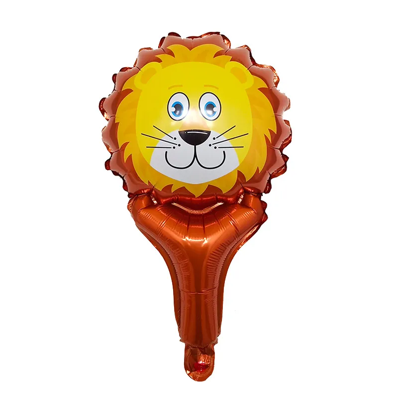 6 шт./лот ручной Джунгли животных фольги шары голова тигра льва гелиевые
