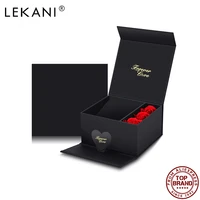 lekani necklaces display box valentines day new year christmas holiday special packing box with rose flower