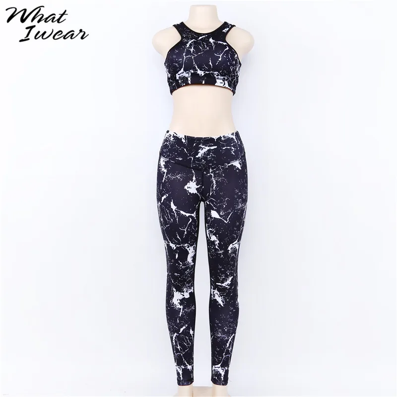 Новый женский модный эластичный облегающий двухцветный комплект из 2 предметов