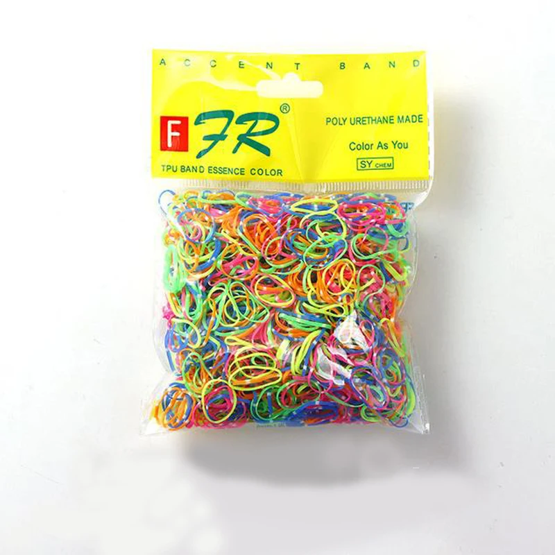 1000 Детские аксессуары для волос маленькие одноразовые резинки разноцветные