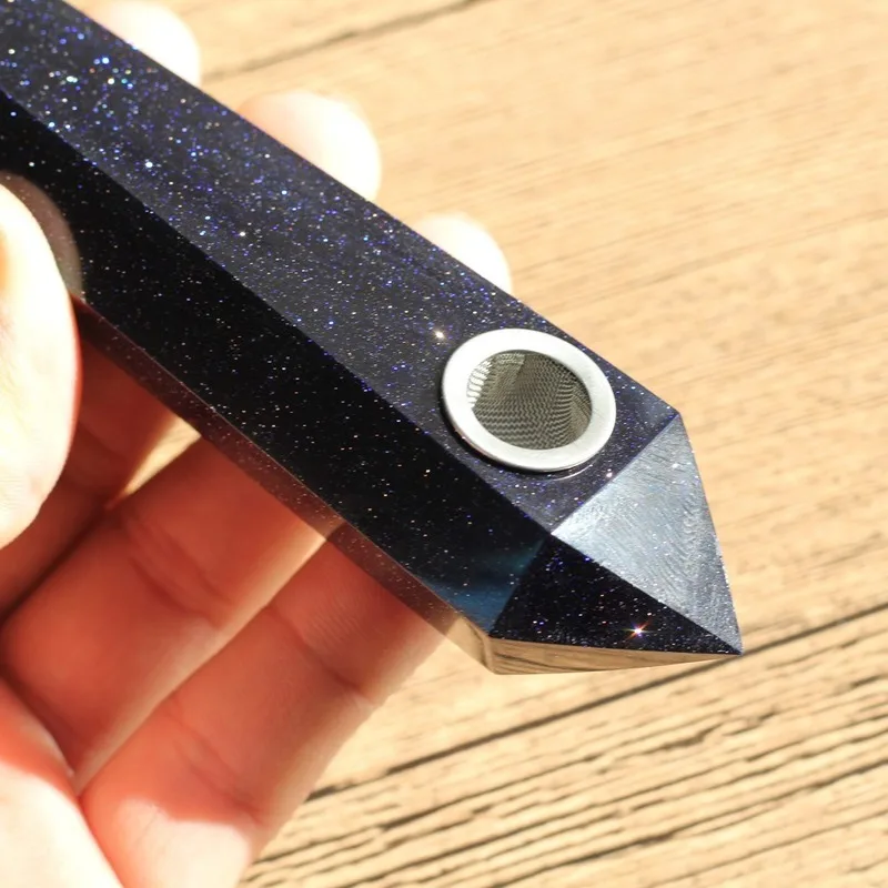 Натуральный Аквамариновый песок Ромб труба драгоценные камни натуральные