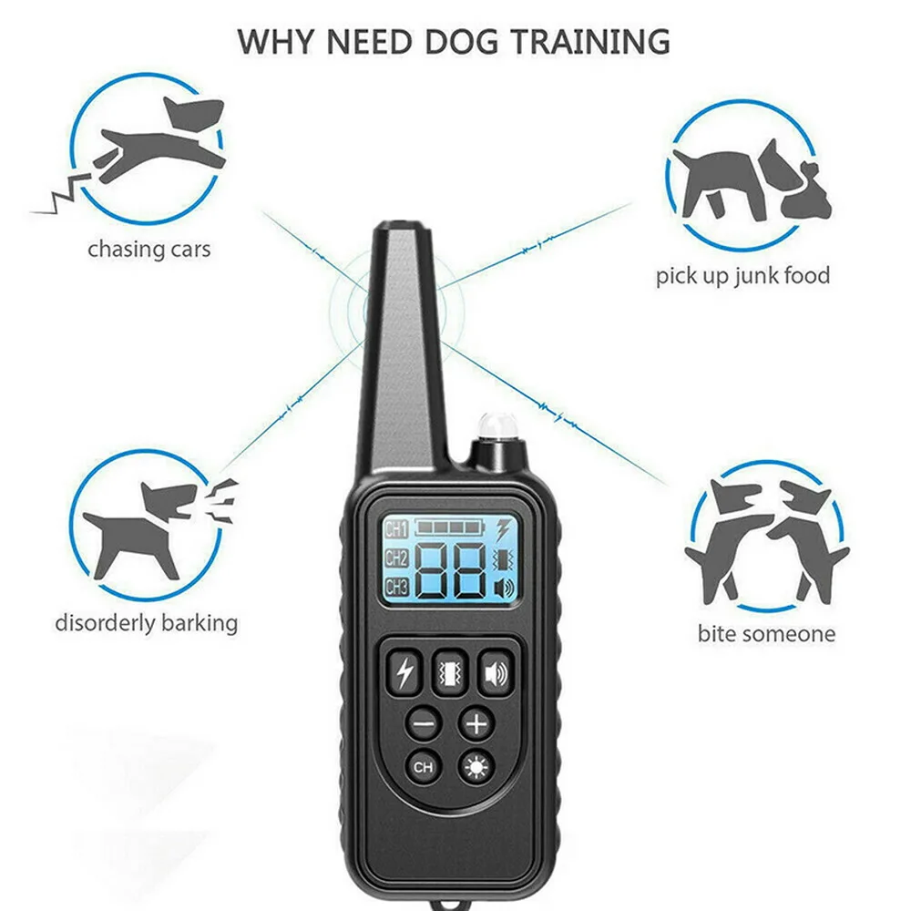 Ошейник для дрессировки собак 800 м 4 режима водонепроницаемый ошейник с вибрацией