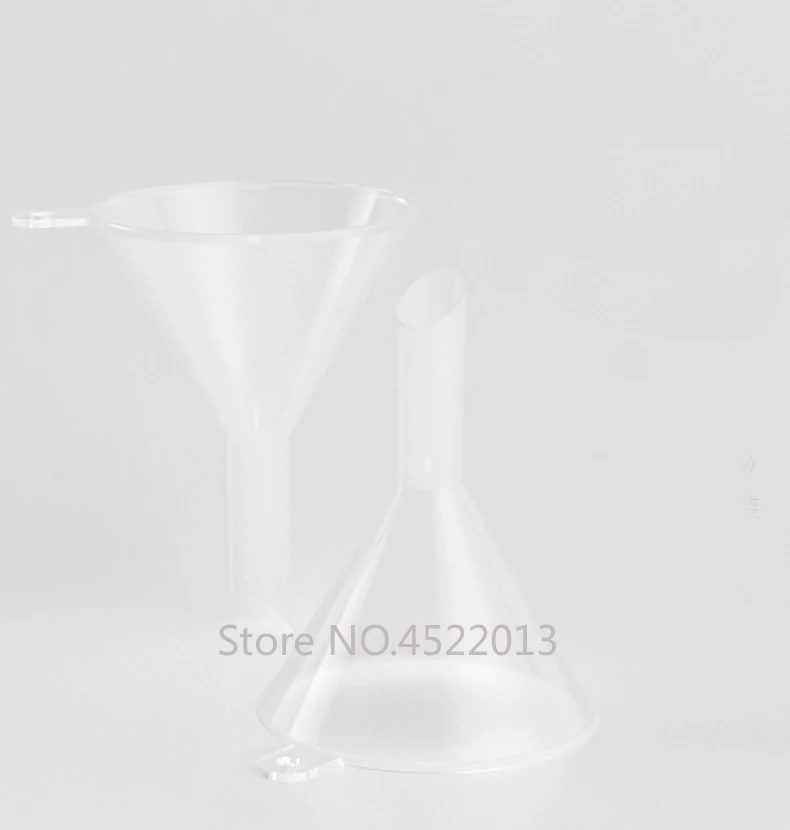 

500pcs/lot Clear Plastic Funnel Suit for Perfume Oil Liquid Home Tool Gadgets Emulsion Packing Hopper Auxiliary Accessories