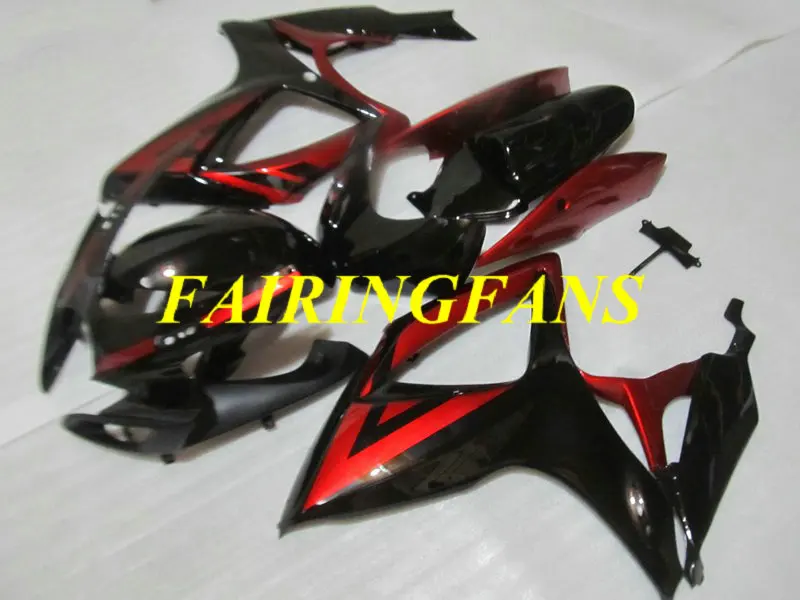Комплект обтекателей под давлением для кузова GSXR600 750 K6 06 07 GSXR 600 GSXR750 2006 2007 красный