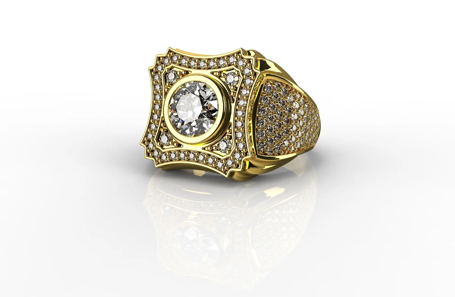 

Solid 14K Gold Ring AAA 2 Carats White Diamond Jewelry Gemstone for Men Anillos De Wedding Bizuteria Anillos Mujer 14K Gold Ring