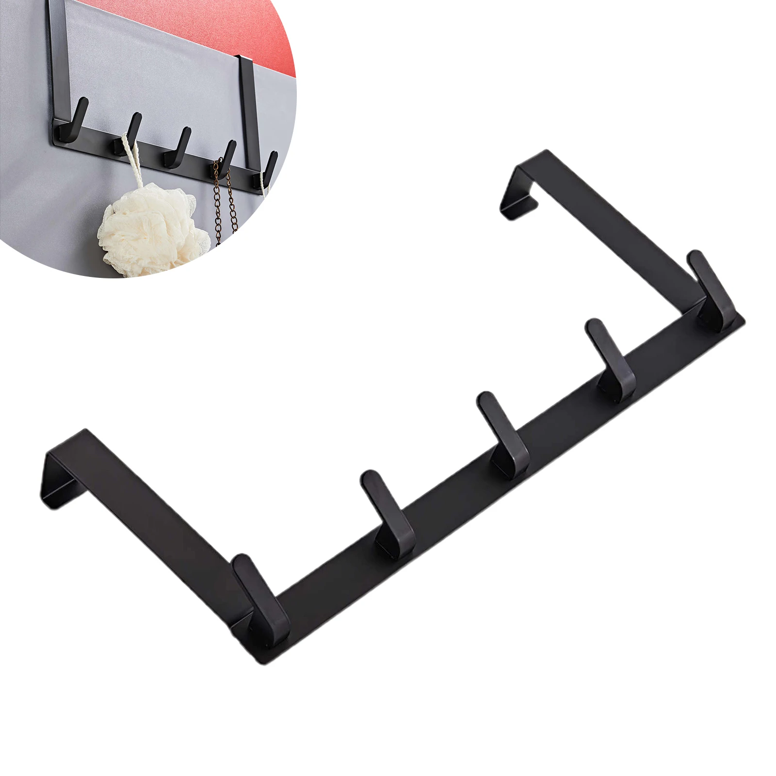 

Дверные Крючки, домашняя стойка для хранения, дверной крючок, настенная сумка, дверные задние крючки, над дверью, 5 крючков, органайзер-крючо...