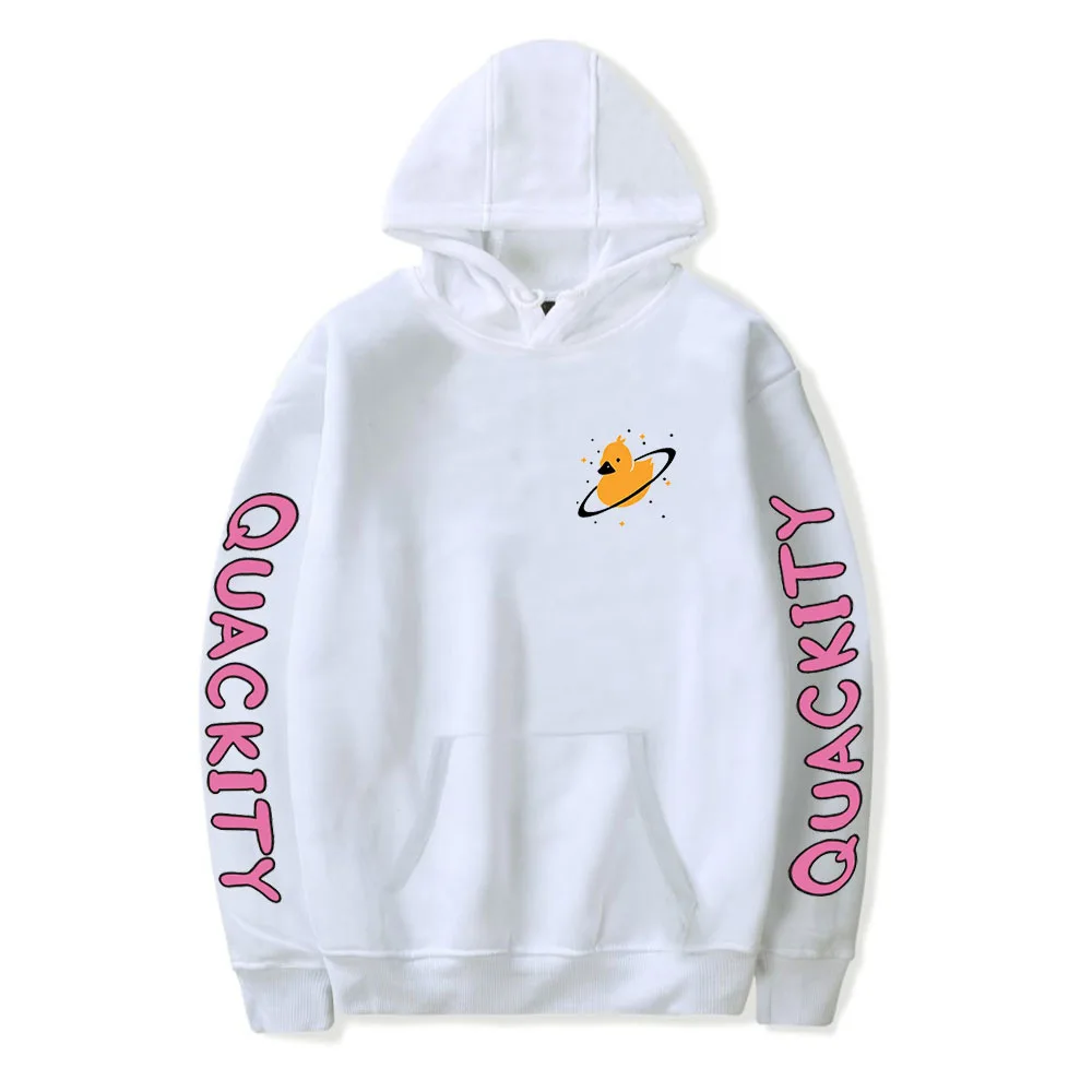 

Новые толстовки Quackity для мужчин и женщин, корейские модные толстовки с мультяшным принтом, повседневные толстовки в стиле Харадзюку, популя...