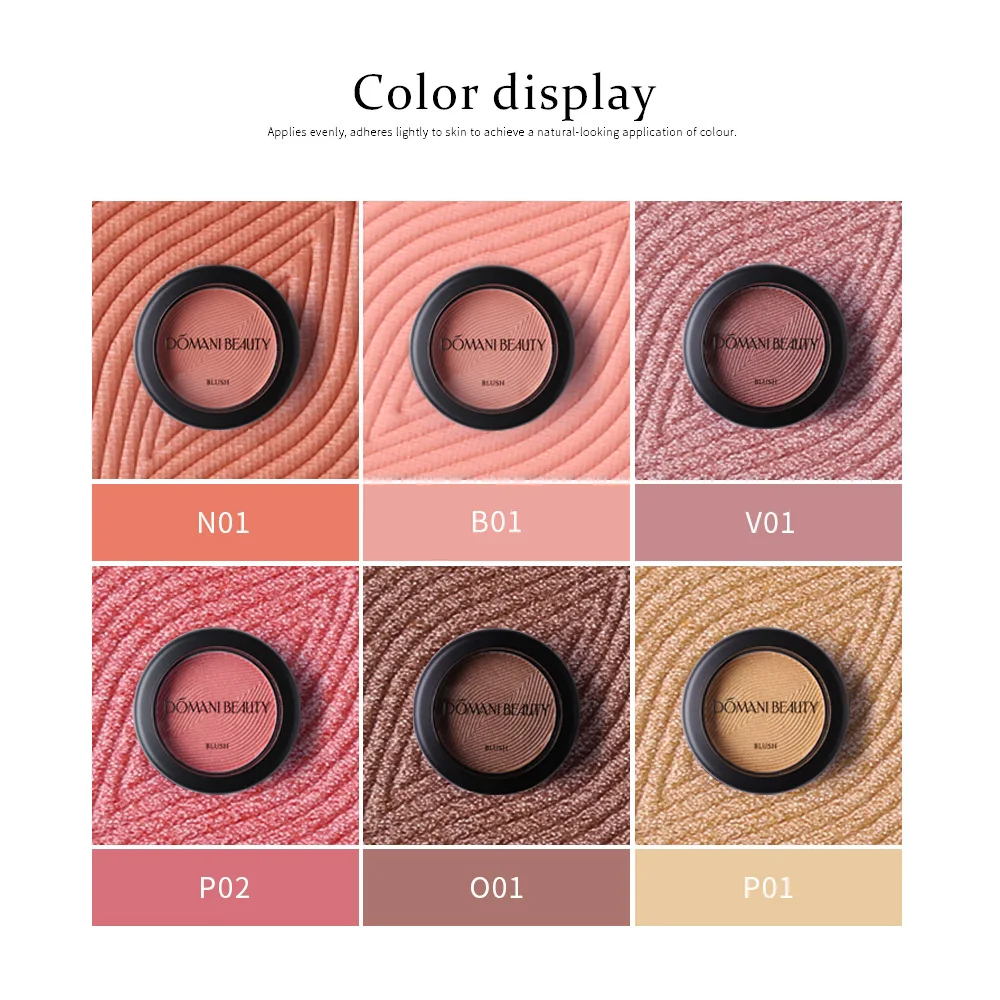 DOMANI Румяна Палитра щек лица минеральный пигмент Пудра брозер Косметика стойкий