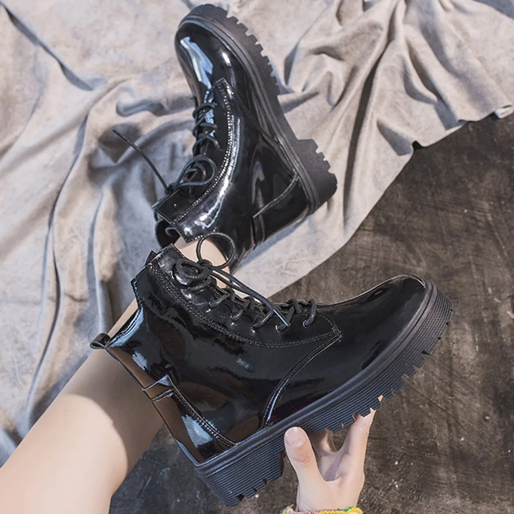 Женские ботильоны на шнуровке повседневные короткие ботинки без застежек