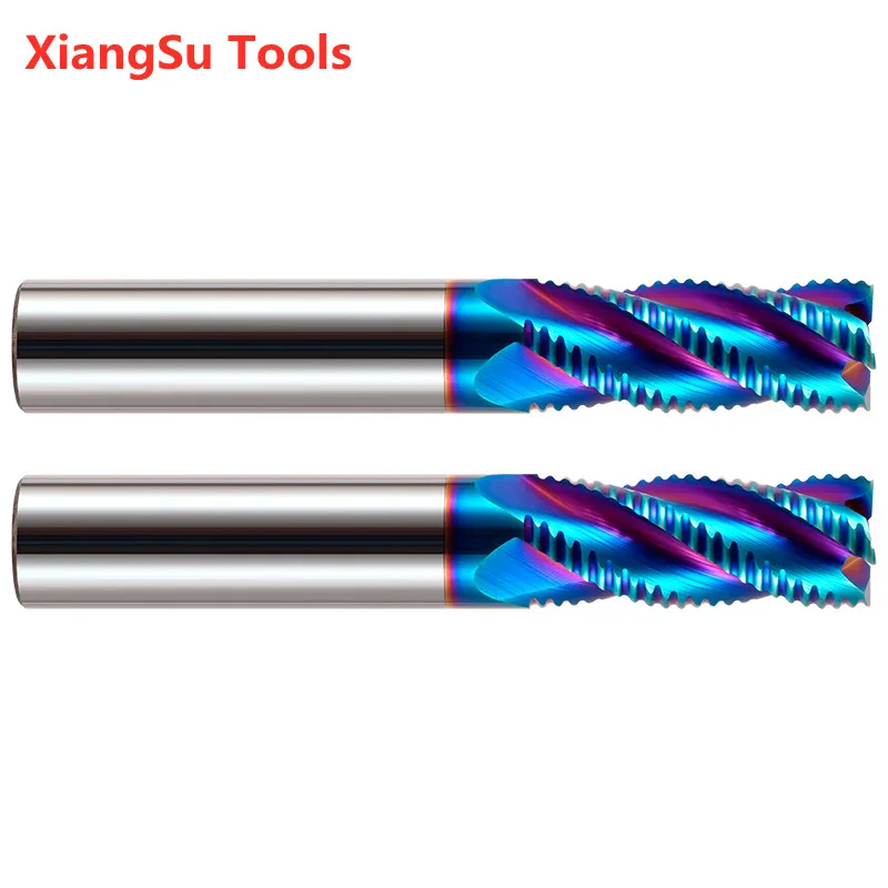 

D10-D12mm 4Flutes Hrc65 Roughing Endmill CNC Router Cutter Alloy Tungsten Carbide Cutting Milling Machine Tools For Steels