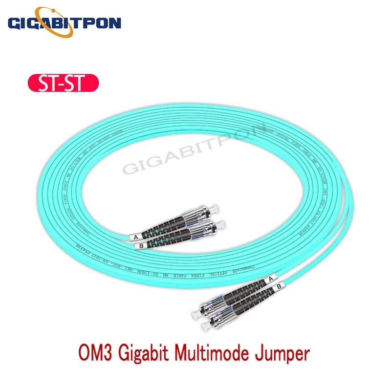 1M-10M10 OM4 duplex multi-mode 10G patch cords Connector ftth patch cords, green pvc (ST-ST, SC-ST, FC-ST, LC-ST, SC-FC, FC-FC,