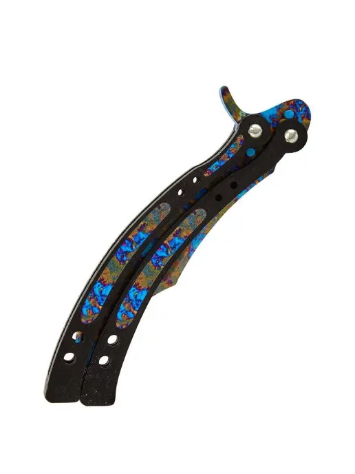Деревянный детский игрушечный нож Бабочка (butterfly knife) Поверхностная Закалка