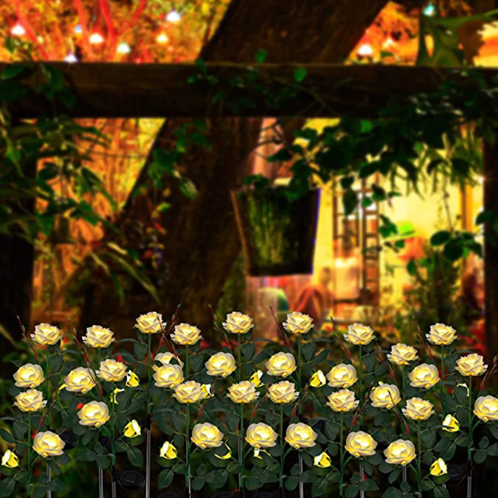 

Outdoor Solar Garden Stake Lights 4 Head Solar Led Decorative Outdoor Lawn Lamp Outdoor Garden Path Lawn Solar Lighting