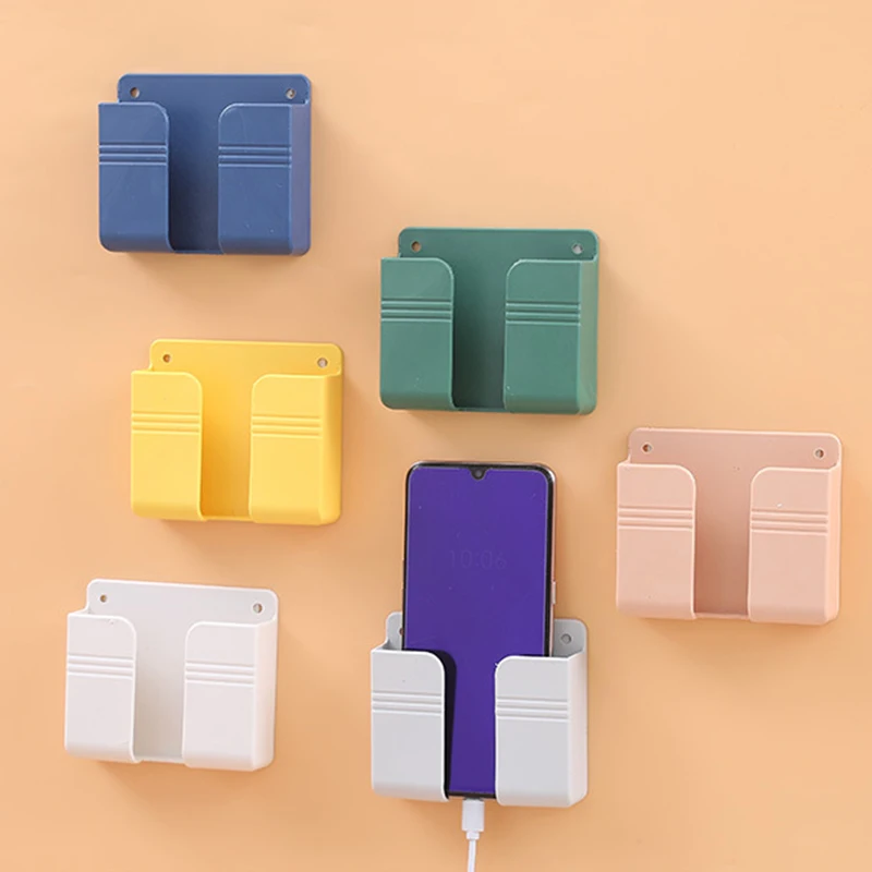 

Wall Mounted Organizer Air Conditioner TV Remote Control Storage Box Mobile Phone Plug Holder Multifunction USB Charging Stand