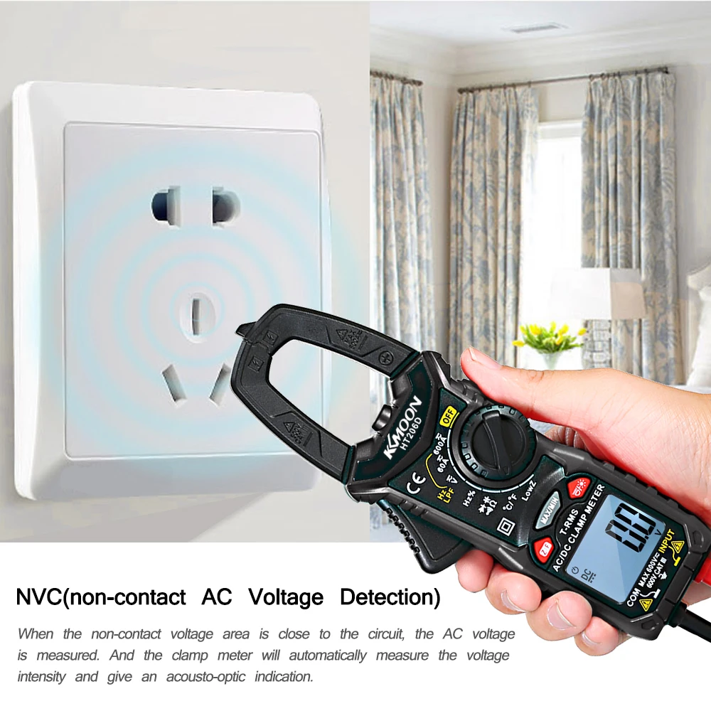 Цифровой мультиметр HT206D Токоизмерительные клещи с измерителем