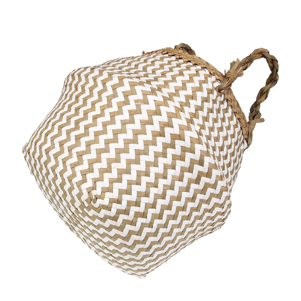 

Woven Baskets, Seagrass Plant Pot Belly Basket for Indoor Plants
