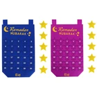 Eid Mubarak DIY синие розовые детские подарки войлочный календарь Мусульманский Календарь для мусульманской вечеринки календари звезда наклейка украшение Рамадан карем