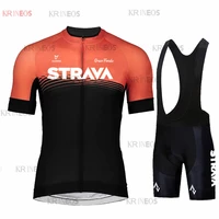 2021 strava team cycling jersey 20d bib set bicycle ropa ciclism short mens bicycle clothing maillot culotte