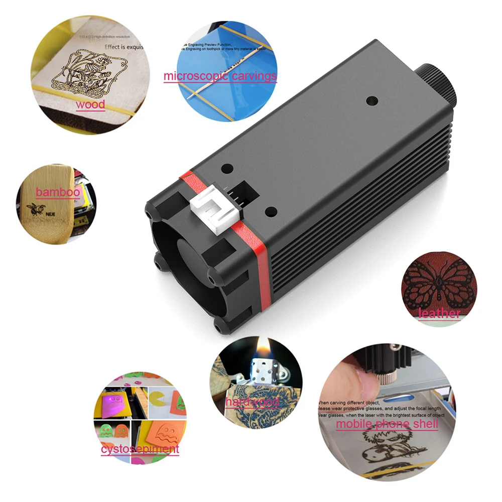 Лазерный гравер 3 5 Вт/6 Вт/7 Вт/20 Вт светильник фиолетового цвета 405нм головка для