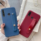 Силиконовый чехол с ремешком на запястье для Huawei Honor View 20 10 9 8 lite 10i 7a 7c pro play 8c 8x7x7s, мягкий чехол из ТПУ с подставкой