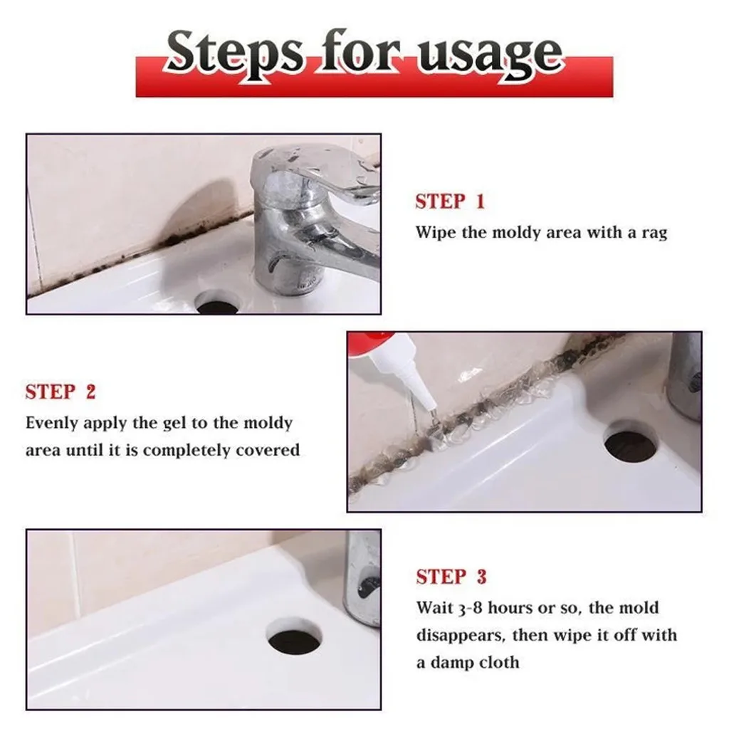 Средство для удаления плесени Household Chemical Mildew Remover Cleaner Wall Mold Ceramic Tile Pool In Addition Caulk Gel on.