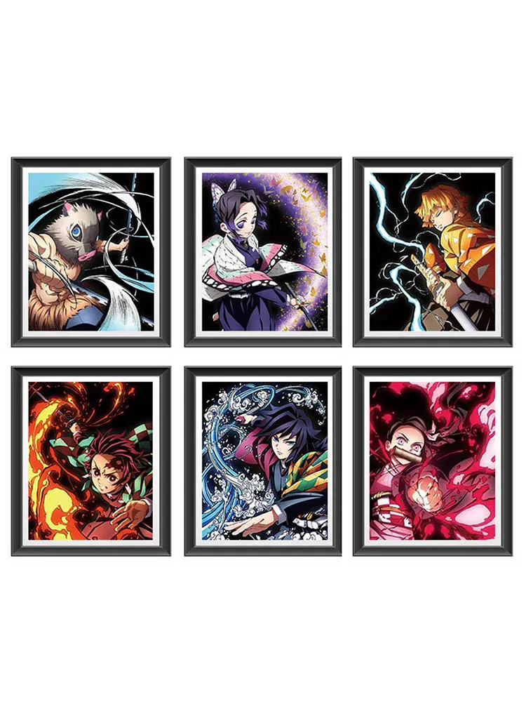 6 шт./компл. японский аниме мультфильм демон убийца призрак лезвие Шелковый