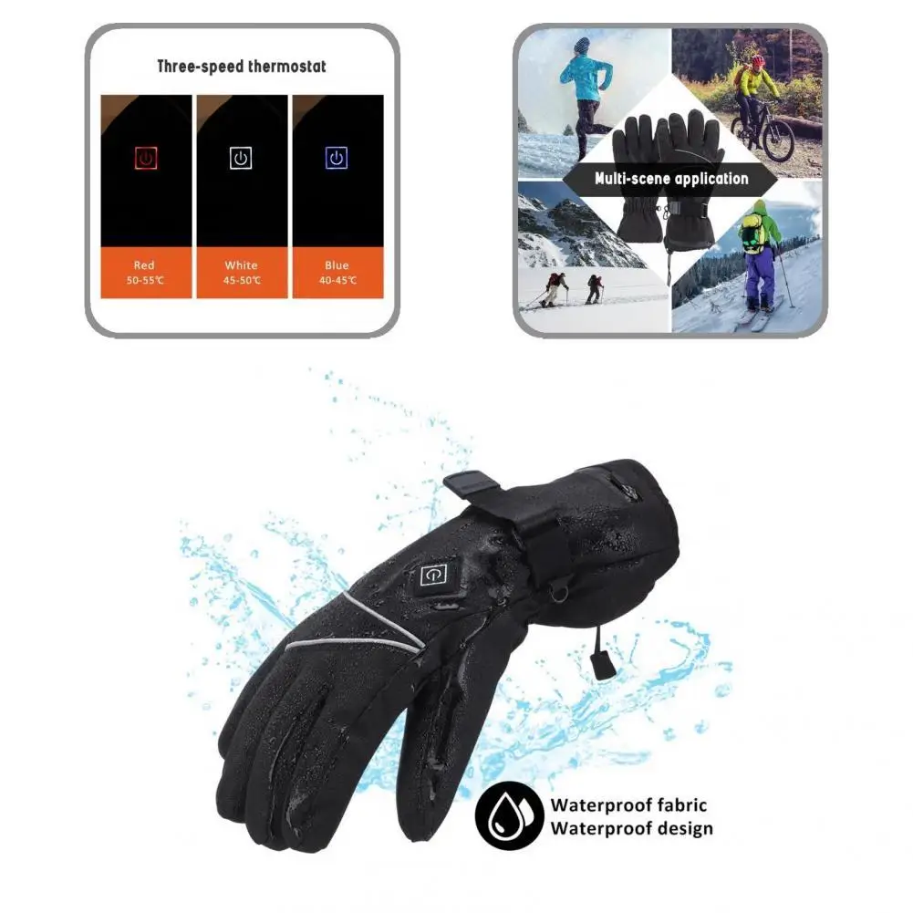 

1 пара, Легкие ветрозащитные перчатки с подогревом