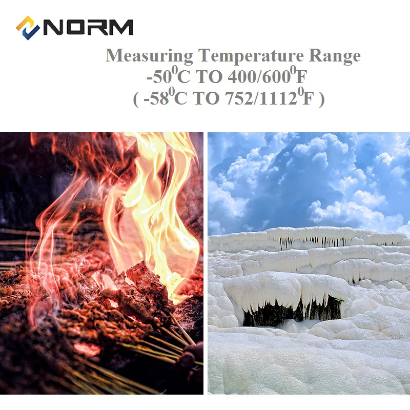 Norm 400600 градусов Бесконтактный цифровой инфракрасный термометр, термометр для приготовления пищи