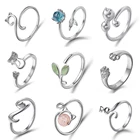 Новое модное Открытое кольцо с милым животным кошачьи когти собачья лапа женское простое Подарочное ювелирное изделие открытое регулируемое обручальное кольцо с кошачьими ушками