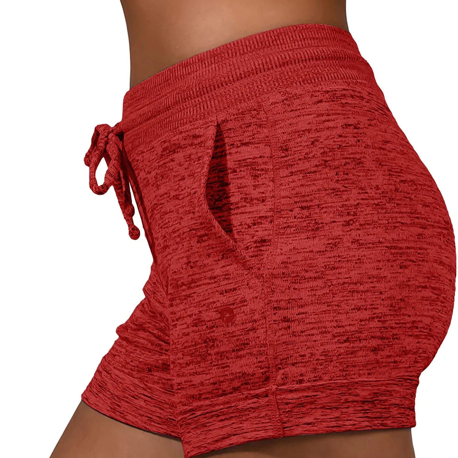 

Splicing Frenulum Pocket Elastic Hip Lift High Waist Waist Yoga Pants Summer Women's Short Sports Tights Fitness Clothes