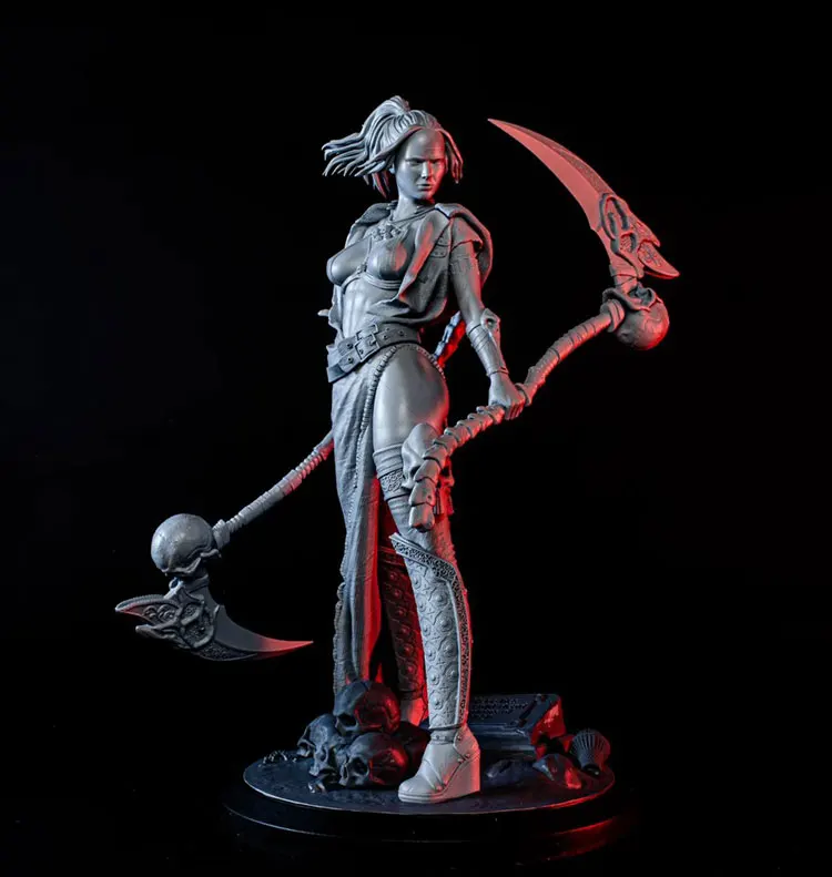 

1/24 75mm 1/18 100mm Resin Model Death Goddess Figure Unpainted No Colour RW-349