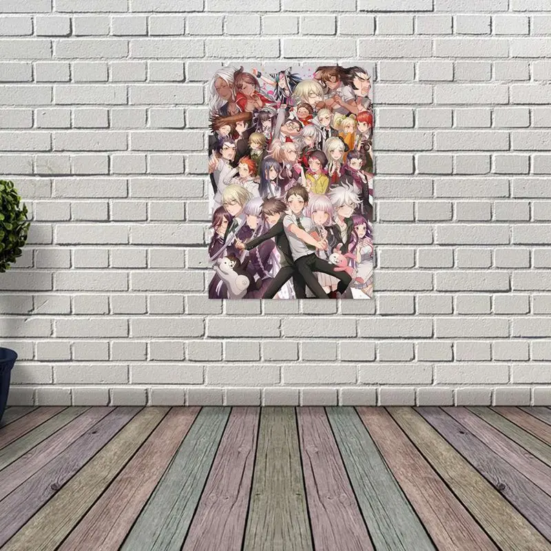 Аниме мультфильм данганронпа: триггер счастливый рисунок постер украшение