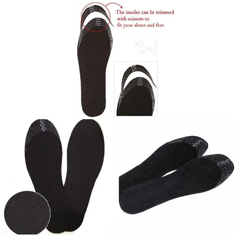 

Bamboo Charcoal Deodorant Cushion Foot Inserts Shoe Pads Insoles K2
