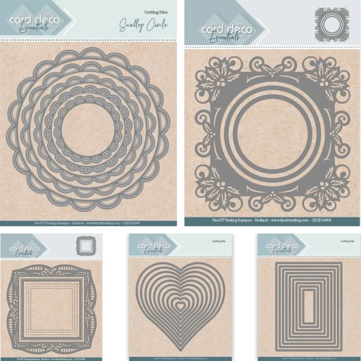 

New Rectangle Heart Holly Round Square Scallop Circle Metal Cutting Dies Diy Scrapbooking Crafts Photo Album Decoration Template