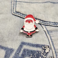 father christmas brooch enamel pins lapel hat knapsack decoration new year gifts for kids women friends