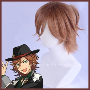 Mikejima Madara парик, звезды, коричневые короткие плетеные синтетические волосы, термостойкие Mikejima Madara