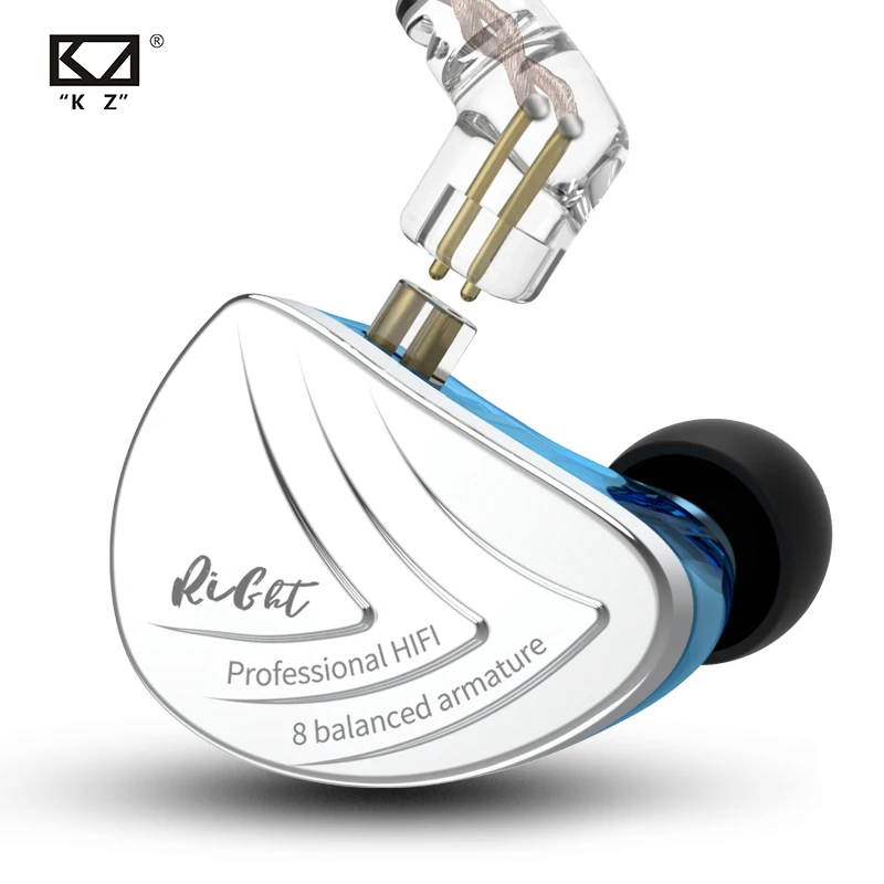 KZ AS16 IEM 8BA драйвер блок в ухо наушник HIFI 8 сбалансированный арматурный монитор