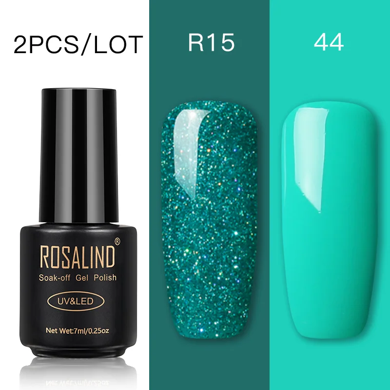 Set 9 ROSALIND Гель-лак для ногтей набор художественный Гель-лак для ногтей Набор для маникюра впитывающий белый праймер Полупостоянный УФ-гель Гибридный лак - Цвет: Set 9