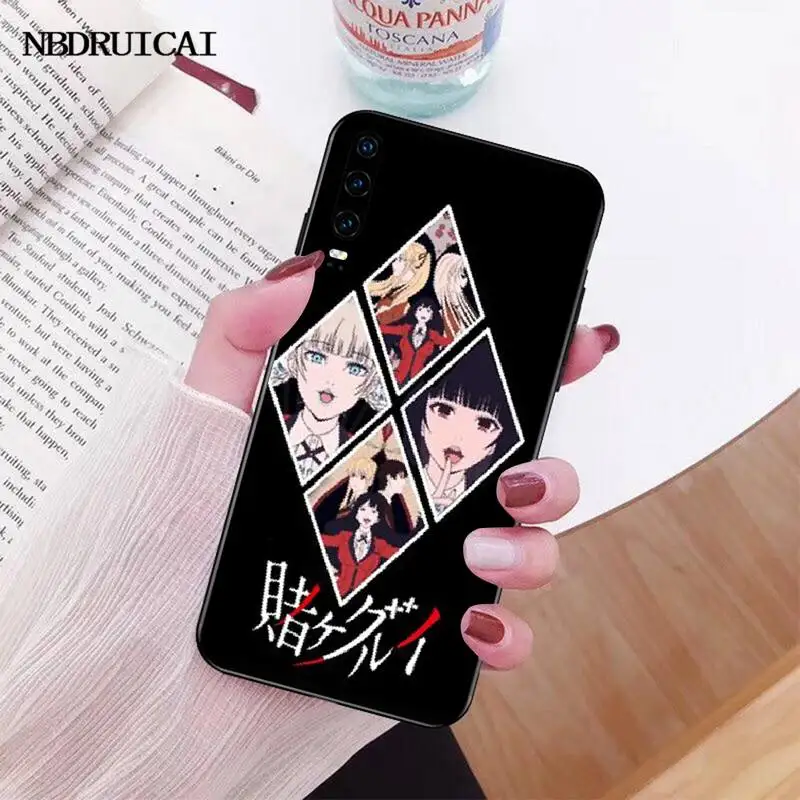 PENGHUWAN Japanese Anime Kakegurui Jabami Yumeko Black Soft Phone Case Capa for Huawei P30 P20 P10 P9 P8 Mate 20 10 Pro Lite | Мобильные