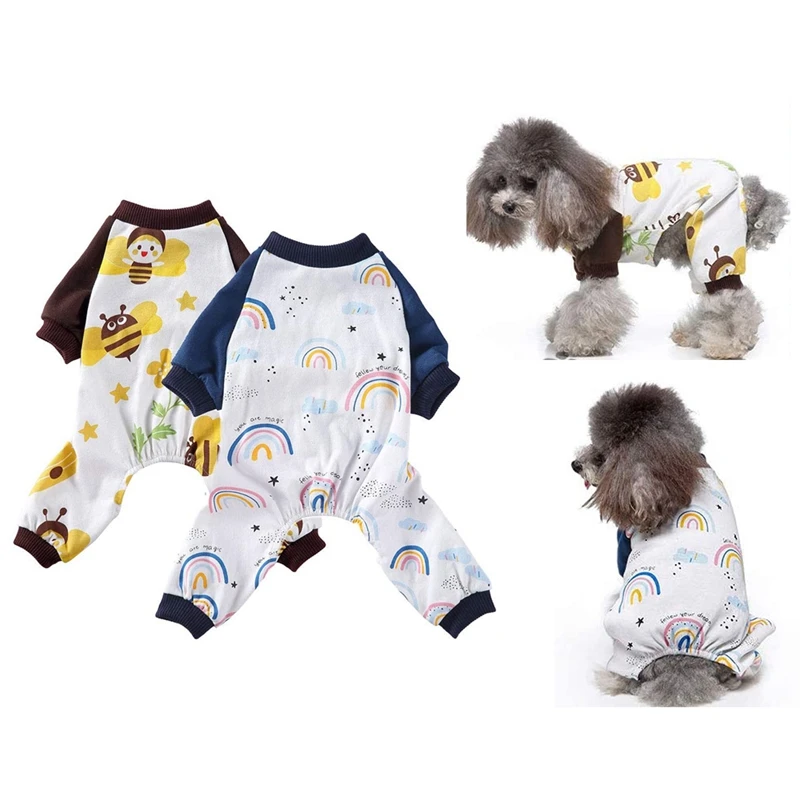 

Пижама для собак, мягкая хлопковая Ночная одежда для собак, уютная Очаровательная рубашка, одежда для домашних животных, комбинезон, одежда ...