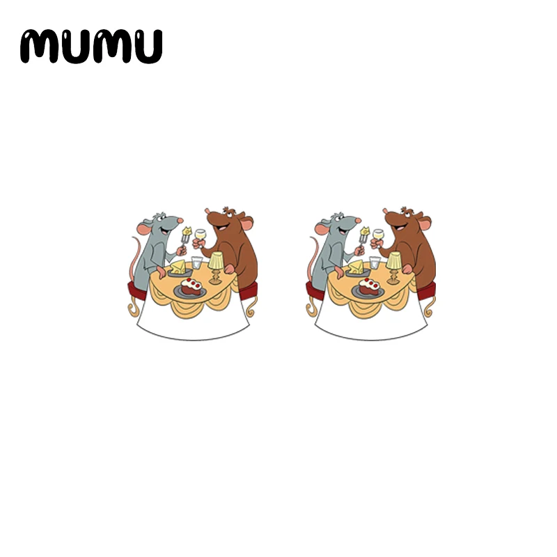 Новинка 2021 серьги-гвоздики с третатуй милая мышь искусственная смола акриловые