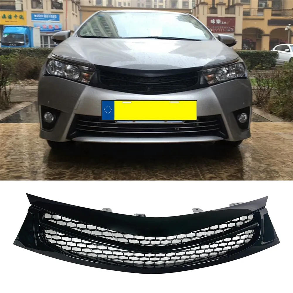 

Modified For Corolla Grill Accessories For Corolla 2014 2015 2016 Modified Front Bumper Mesh Cover Auto Grille Grills For Trims