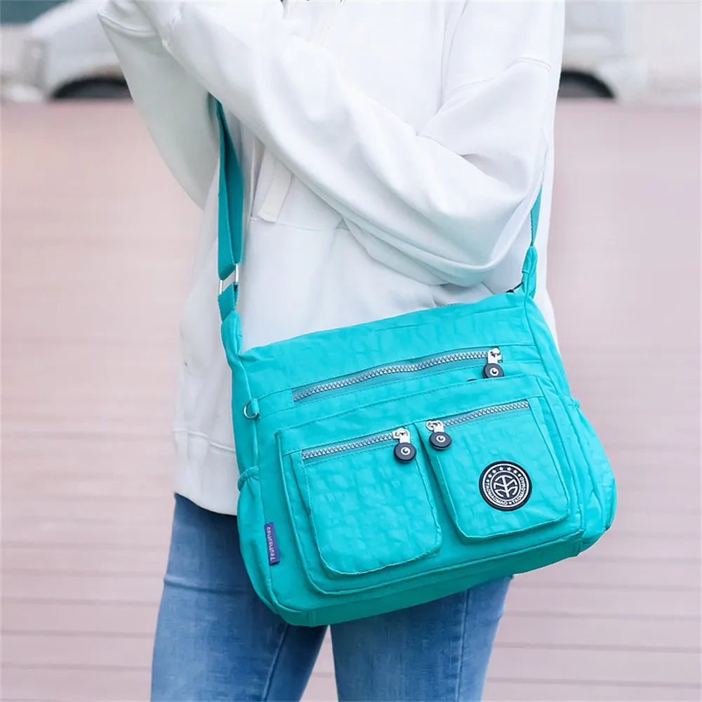 

Women Bag 2021 Women Fashion Solid Color Waterproof Nylon Shoulder Bag Crossbody Bag Bolsa Feminina Canvas Women Messenger Bags