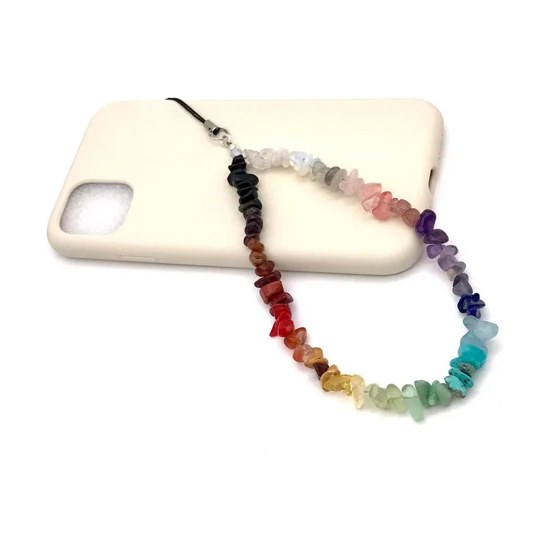 Irregular Colorful Beaded Keychains for Women Trendy Phone Simple Lanyard Charm Ladies Keychain