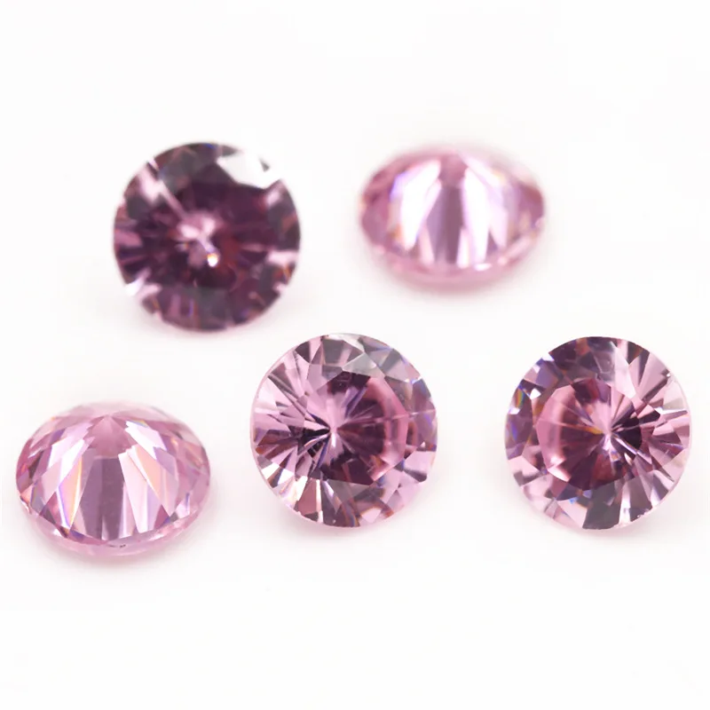 

0.8-3.0mm 500pcs/lot 5A Pink Diy Stone Round Brilliant Cut Loose Cubic Zircon Stones VVS1 Excellent Cut Jewelry DIY Making