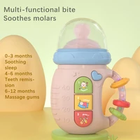 baby pacifier simulation music mobile phone bottle soft gel can bite baby 6 36 months early childhood education boy and girl toy