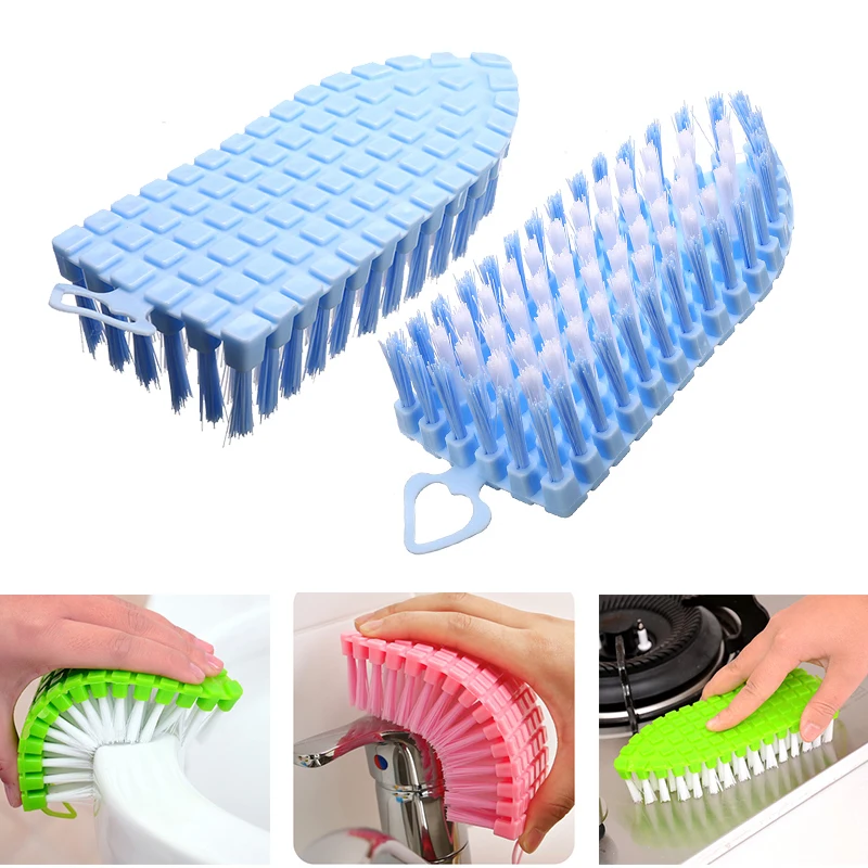 

360 Degree Flexible Corner Cleaning Brush Bath Cleaning Brush Hook Design Kitchen Sink Brush Bathroom Toilet Clean Tools Home