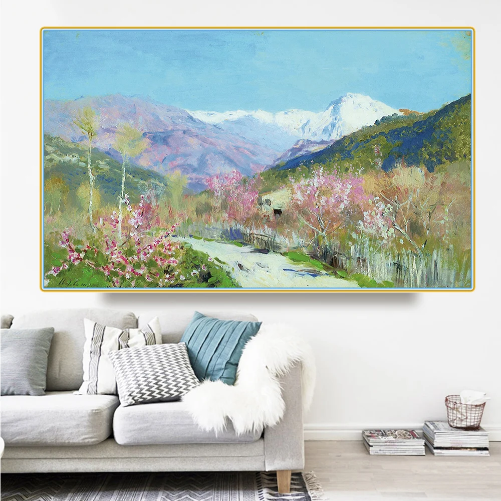 Citon Levitan Isaak Iliich Spring Весна в Италия Canvas холст картина маслом художественный постер