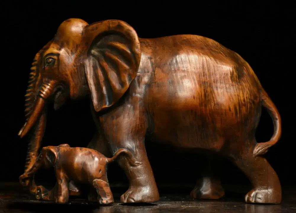 

Статуэтка слона фэн-шуй из древесины самшита, для свадебного украшения